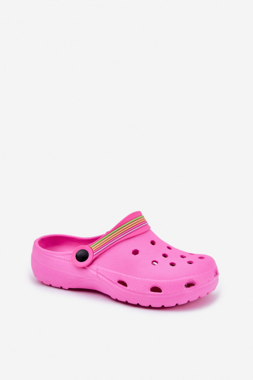 Kerged rannaplätud Kerged lehvidega Laste jalanõud Tumeroosad värvi Maranelia