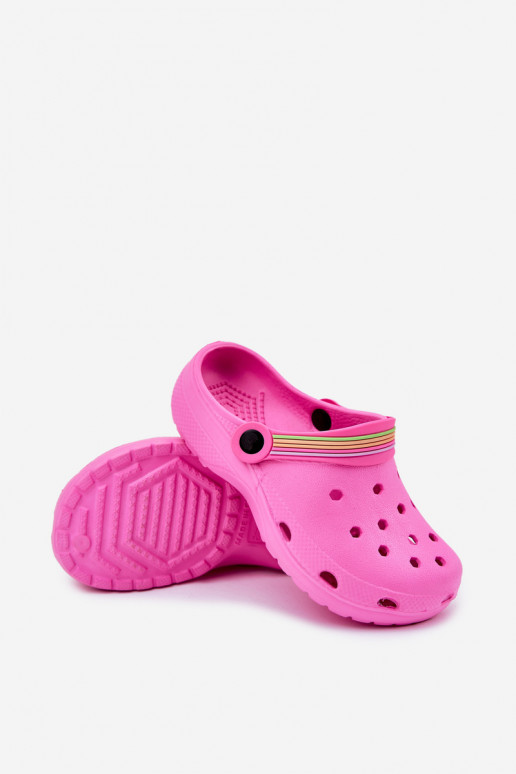 Kerged rannaplätud Kerged lehvidega Laste jalanõud Tumeroosad värvi Maranelia