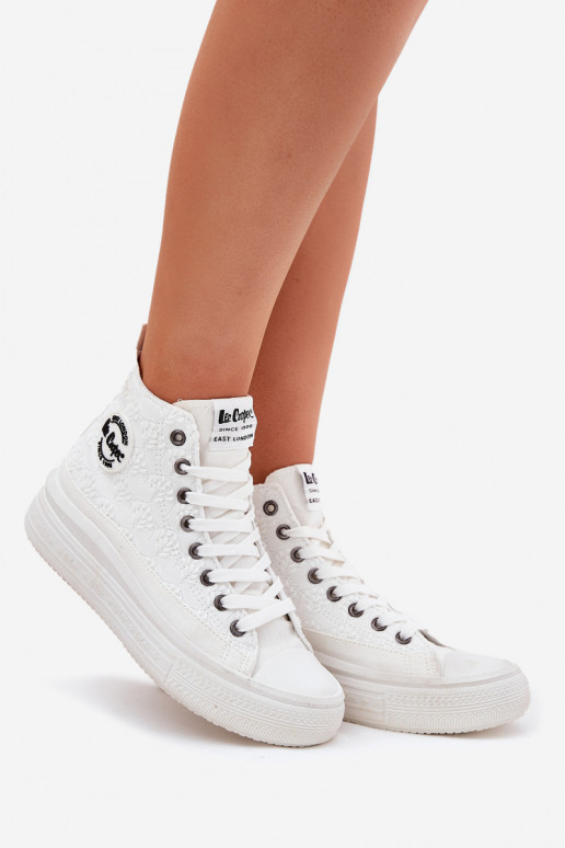 naiste saapad platvormiga Lee Cooper LCW-25-44-3209L Biale naiste saapad platvormiga Lee Cooper LCW-25-44-3209L Biale