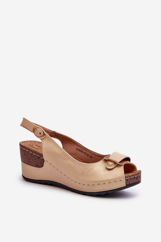 Kõrge platvormiga lahtised kingad Comfort Shoes beeži värvi Efravia  Kõrge platvormiga lahtised kingad Comfort Shoes beeži värvi Efravia