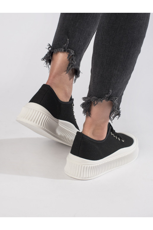 nööritavad  Naiste saapad platvormiga Mustad