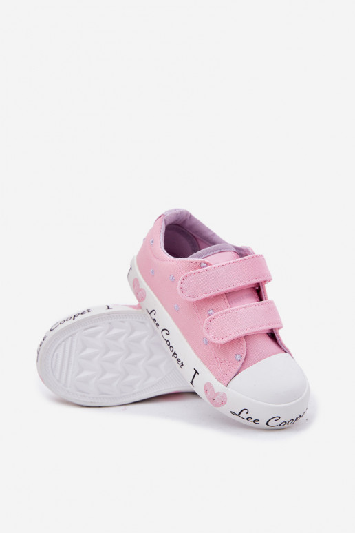 Valgete värvi laste vabaaja kingad Velcro´ga, Lee Cooper LCIN-25-02-3264K