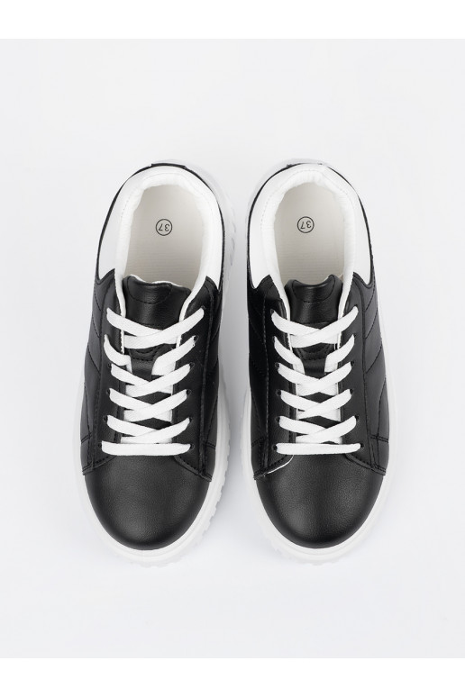  Naiste kingad Mustad z valge värvmi wstawkami