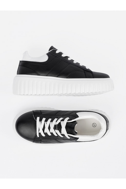  Naiste kingad Mustad z valge värvmi wstawkami