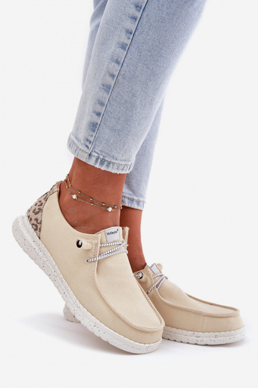  Riidest jalatsid  McKeylor 96116 beeži värvi