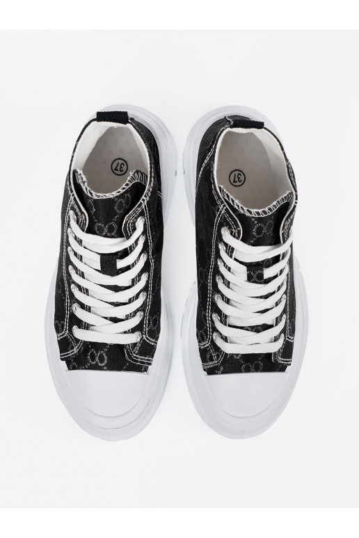 nööritavad Mustad kingad platvormiga