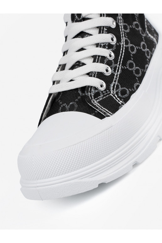 nööritavad Mustad kingad platvormiga