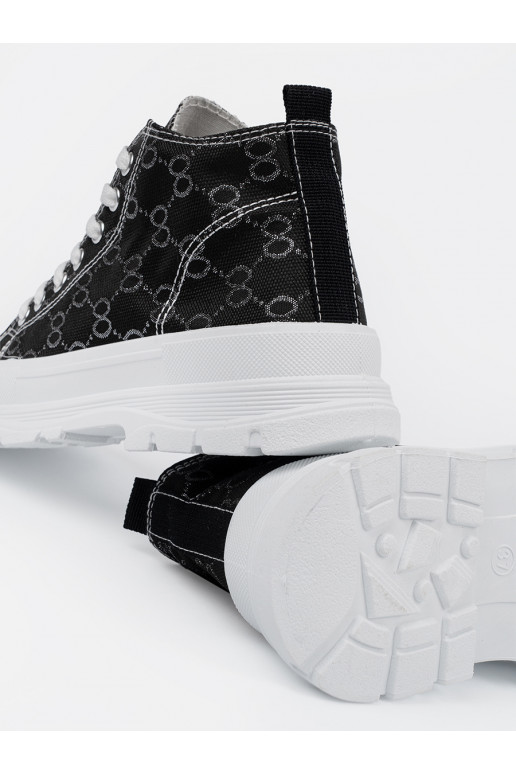 nööritavad Mustad kingad platvormiga