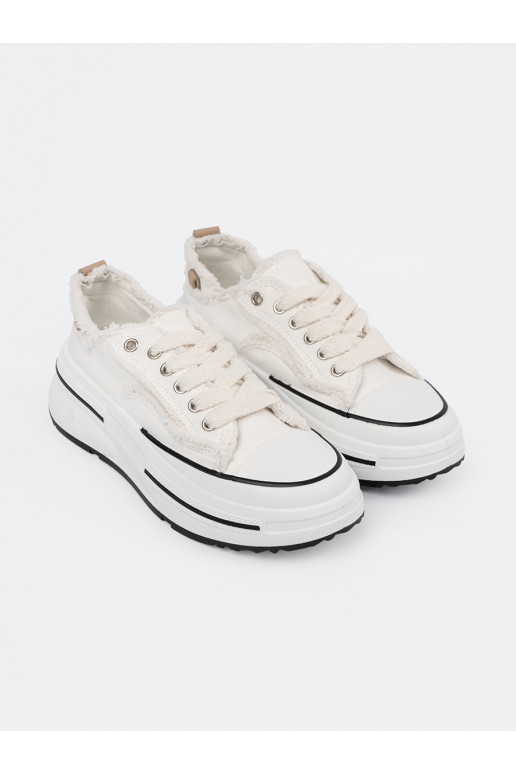 valget värvi  kingad platvormiga valget värvi  kingad platvormiga