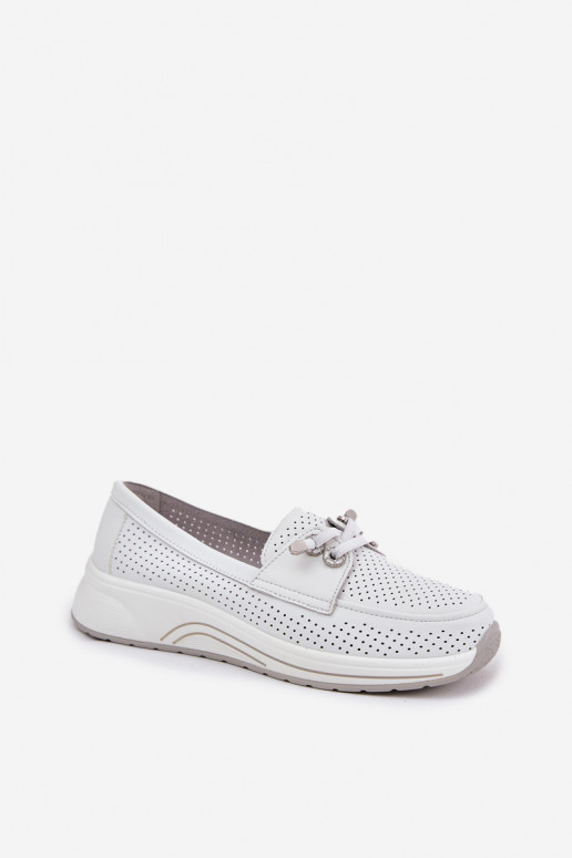   jalatsid naturaalsest nahast platvormiga Artiker 56C2101 valget värvi