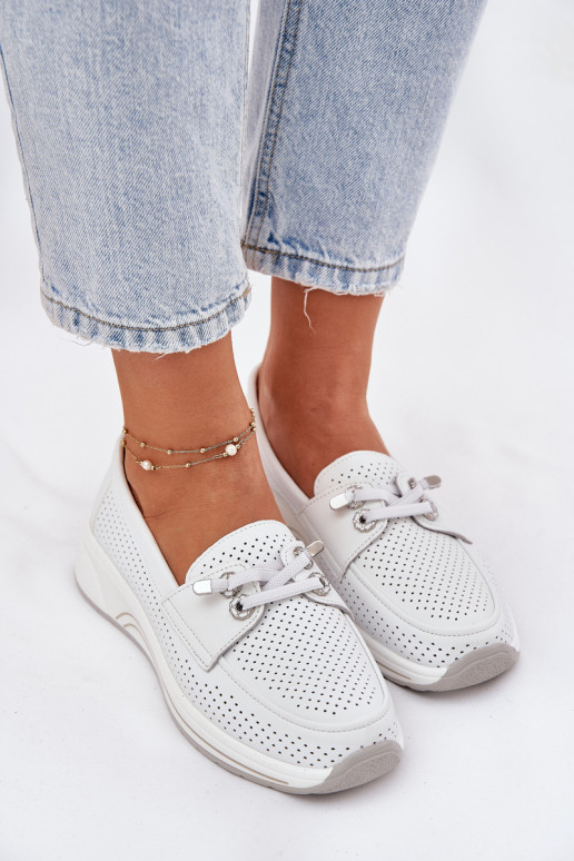   jalatsid naturaalsest nahast platvormiga Artiker 56C2101 valget värvi