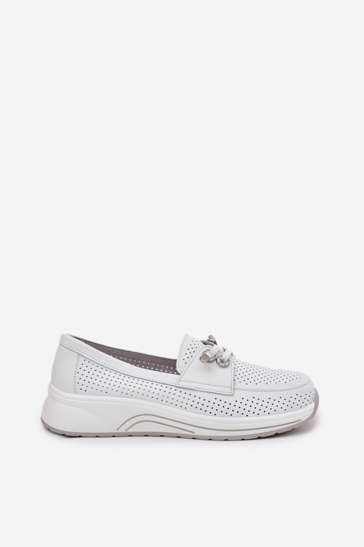   jalatsid naturaalsest nahast platvormiga Artiker 56C2101 valget värvi