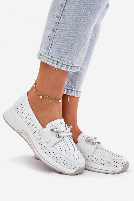   jalatsid naturaalsest nahast platvormiga Artiker 56C2101 valget värvi