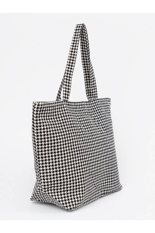 Rahakott plażowa must-białą kratkę