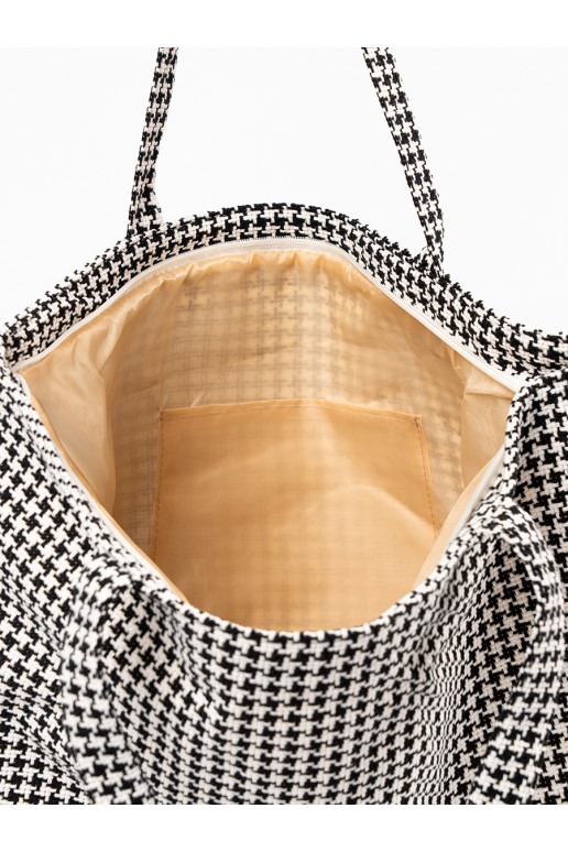 Rahakott plażowa must-białą kratkę