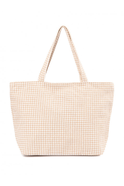 Rahakott plażowa beež-białą kratkę Rahakott plażowa beež-białą kratkę