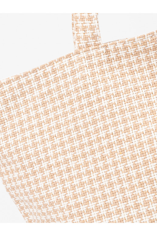 Rahakott plażowa beež-białą kratkę Rahakott plażowa beež-białą kratkę