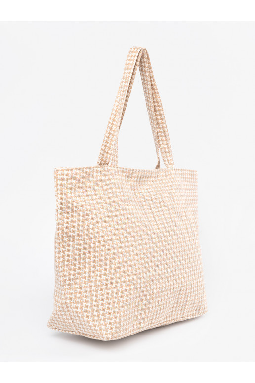 Rahakott plażowa beež-białą kratkę Rahakott plażowa beež-białą kratkę