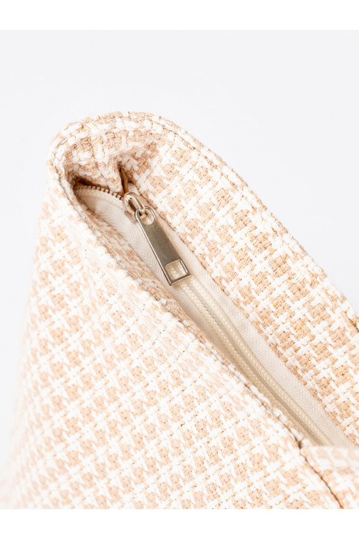 Rahakott plażowa beež-białą kratkę Rahakott plażowa beež-białą kratkę