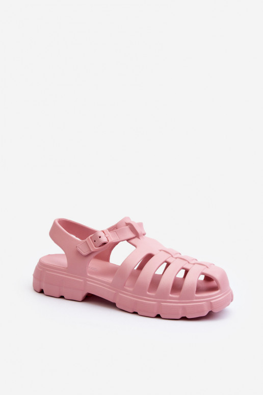Kerged rannaplätud kingad Tumeroosad värvi Gasaria  Kerged rannaplätud kingad Tumeroosad värvi Gasaria