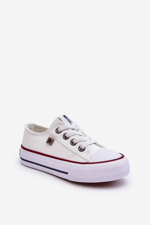 Laste klassikalise mudeli vabaaja jalanõud Big Star DD374160 valget värvi Laste klassikalise mudeli vabaaja jalanõud Big Star DD374160 valget värvi