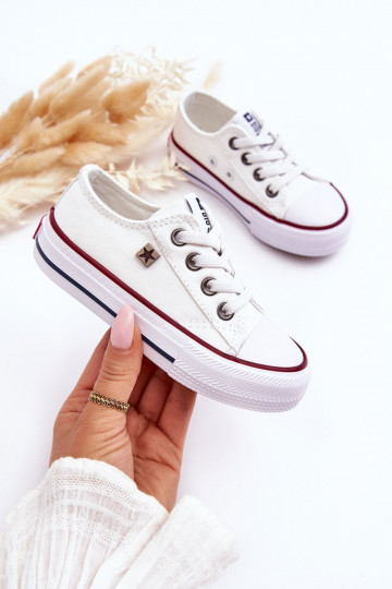 Laste klassikalise mudeli vabaaja jalanõud Big Star DD374160 valget värvi 2