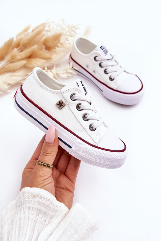 Laste klassikalise mudeli vabaaja jalanõud Big Star DD374160 valget värvi Laste klassikalise mudeli vabaaja jalanõud Big Star DD374160 valget värvi