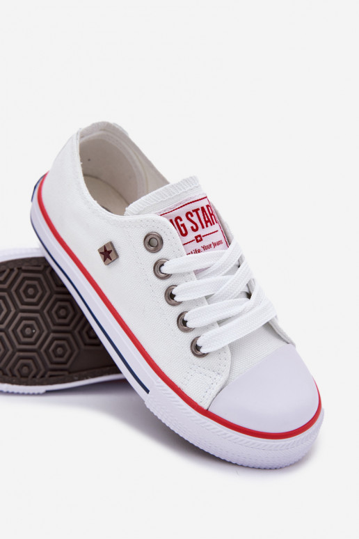 Laste klassikalise mudeli vabaaja jalanõud Big Star DD374160 valget värvi Laste klassikalise mudeli vabaaja jalanõud Big Star DD374160 valget värvi
