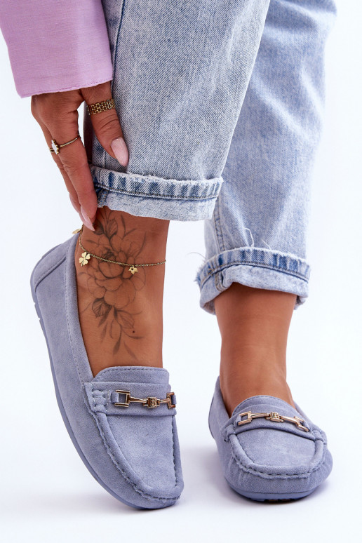  Klassikalised seemisnahast mokassiinid Sinist värvi Corinell