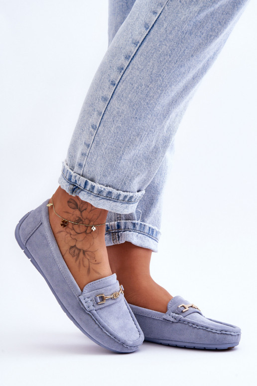  Klassikalised seemisnahast mokassiinid Sinist värvi Corinell