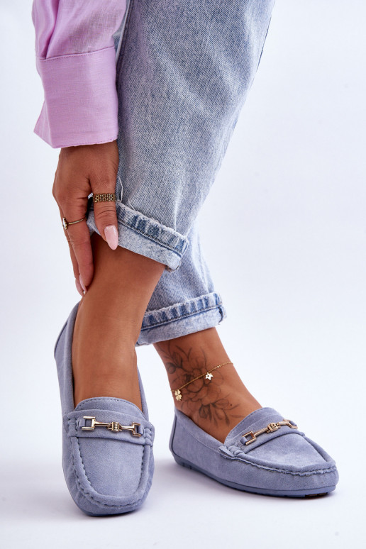  Klassikalised seemisnahast mokassiinid Sinist värvi Corinell