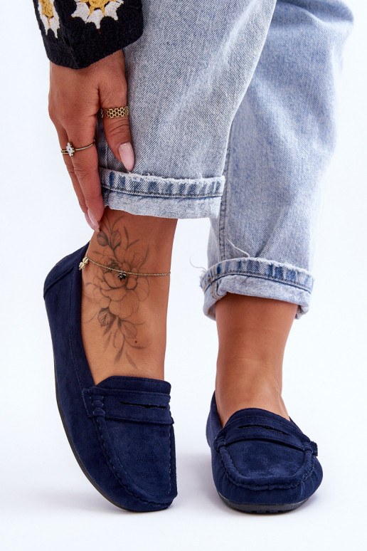 Elegantne mokassinid tumesinist värvi Lenvie