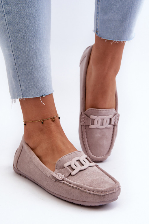   Seemisnahast mokassiinid Violetne värv Rabell