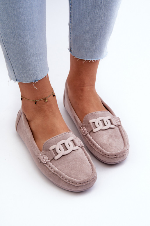   Seemisnahast mokassiinid Violetne värv Rabell