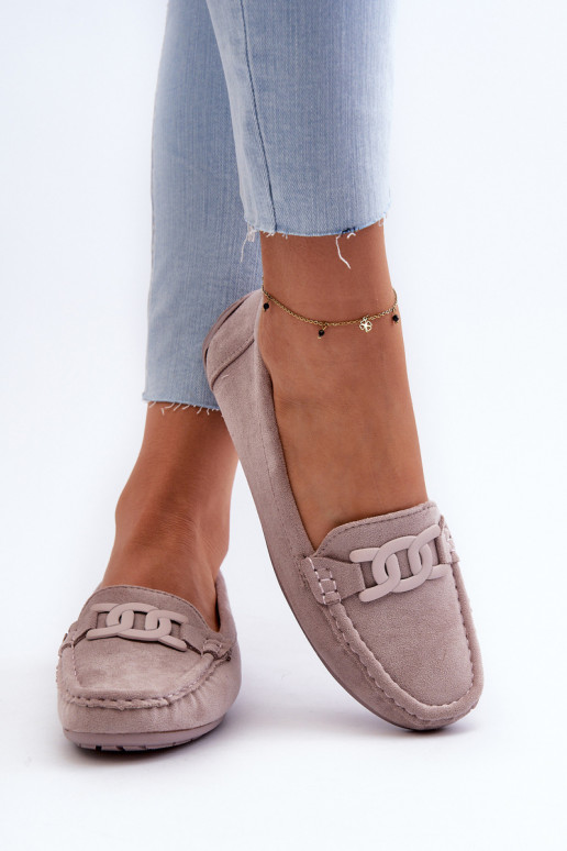   Seemisnahast mokassiinid Violetne värv Rabell