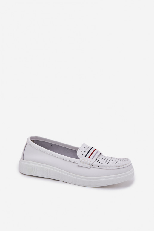   naiste mokassiinid valget värvi Dovema