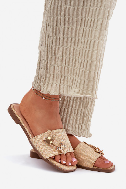 naiste plätud laiade nööridega lipsukesega beeži värvi Sallariela