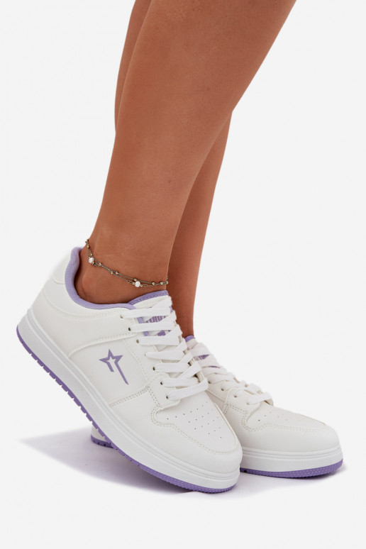 Sneakers tüüpi jalanõud Pealiste omad Big Star RR274A245 HI-POLY SYSTEM Valget-Violetne värv