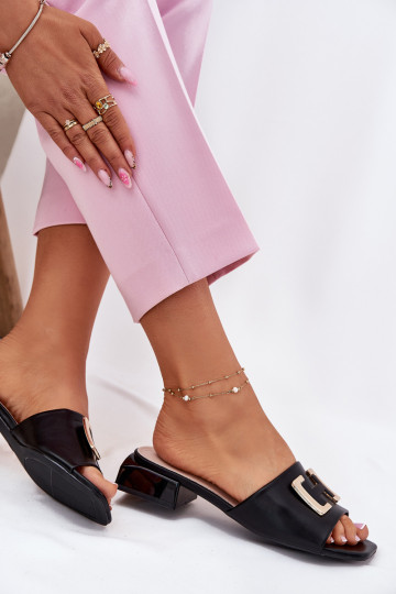 Elegantsed naiste plätud  Ze Kuldset värvim Detalem Vinceza 62229 Must