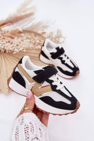  tüüpi jalanõud Laste jalanõud krõpsudega kinnitatav Valget-Must Tezzu