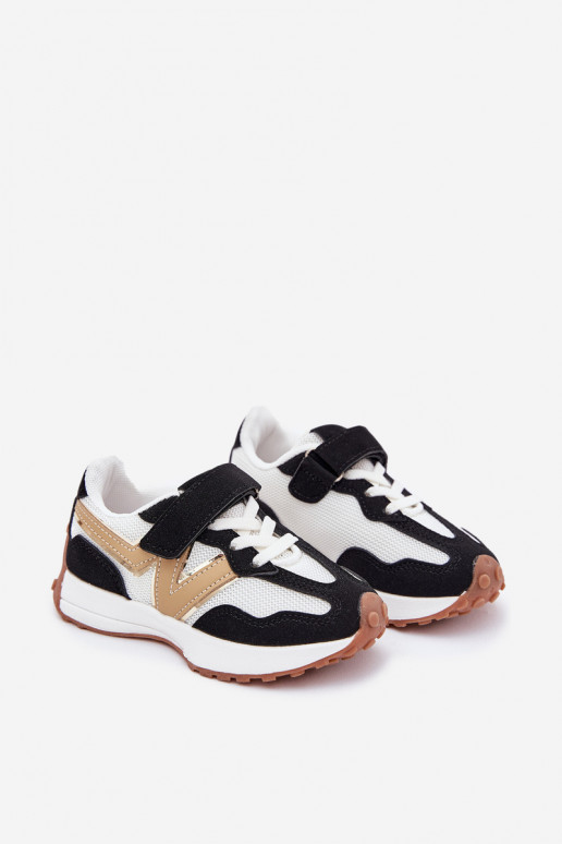 tüüpi jalanõud Laste jalanõud krõpsudega kinnitatav Valget-Must Tezzu  tüüpi jalanõud Laste jalanõud krõpsudega kinnitatav Valget-Must Tezzu