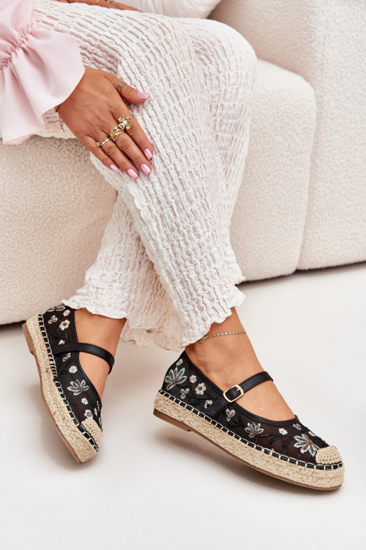 espadrillid Z Haftem platvormiga Must Laxisa  espadrillid Z Haftem platvormiga Must Laxisa