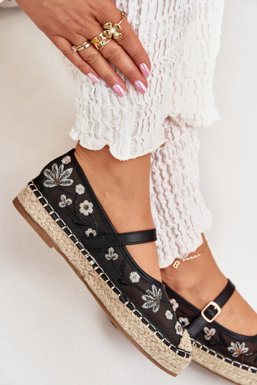 espadrillid Z Haftem platvormiga Must Laxisa  espadrillid Z Haftem platvormiga Must Laxisa