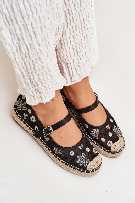 espadrillid Z Haftem platvormiga Must Laxisa  espadrillid Z Haftem platvormiga Must Laxisa