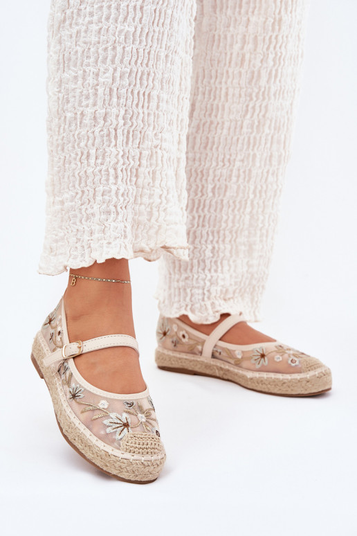 espadrillid Z Haftem platvormiga beeži värvi Laxisa  espadrillid Z Haftem platvormiga beeži värvi Laxisa
