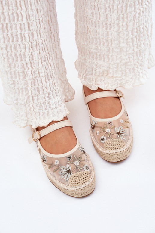 espadrillid Z Haftem platvormiga beeži värvi Laxisa  espadrillid Z Haftem platvormiga beeži värvi Laxisa