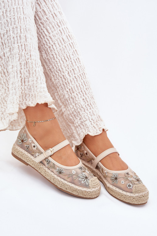 espadrillid Z Haftem platvormiga beeži värvi Laxisa  espadrillid Z Haftem platvormiga beeži värvi Laxisa
