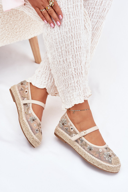 espadrillid Z Haftem platvormiga beeži värvi Laxisa  espadrillid Z Haftem platvormiga beeži värvi Laxisa