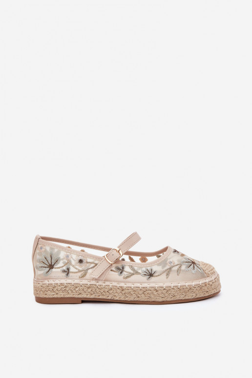 espadrillid Z Haftem platvormiga beeži värvi Laxisa  espadrillid Z Haftem platvormiga beeži värvi Laxisa