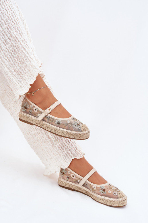 espadrillid Z Haftem platvormiga beeži värvi Laxisa  espadrillid Z Haftem platvormiga beeži värvi Laxisa